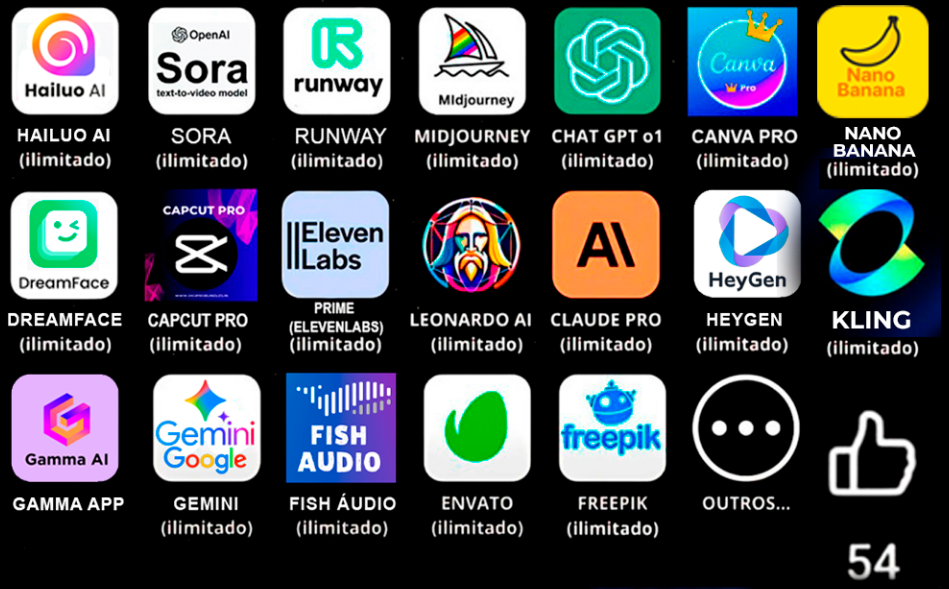 Grade de ferramentas premium liberadas no acervo
